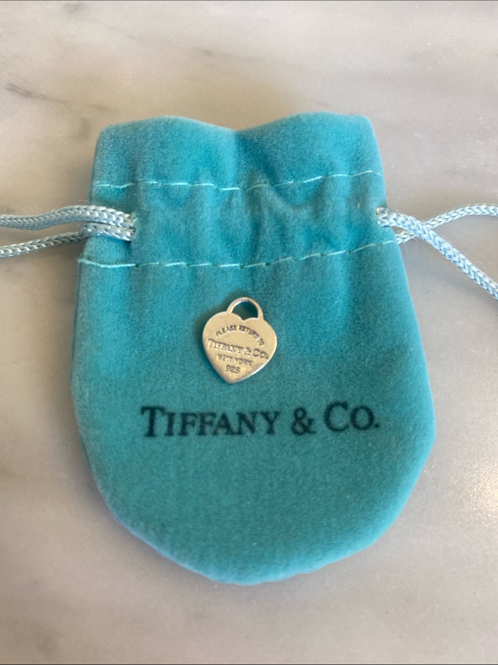 AUTHENTIC Return to Tiffany blue enamel Heart Charm - Picture 2 of 2